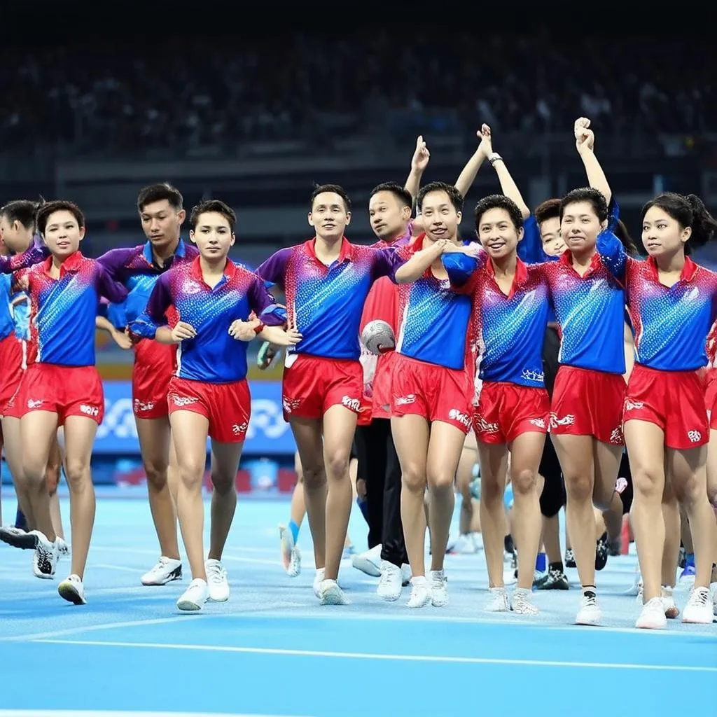 Hình ảnh về những pha bóng &quot;chao cỏ&quot; trong SEA Games 30