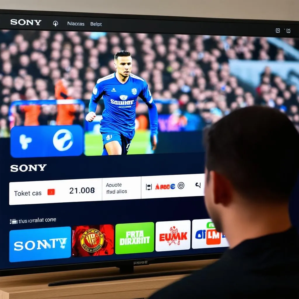 Smart TV Sony ứng dụng xem bóng đá