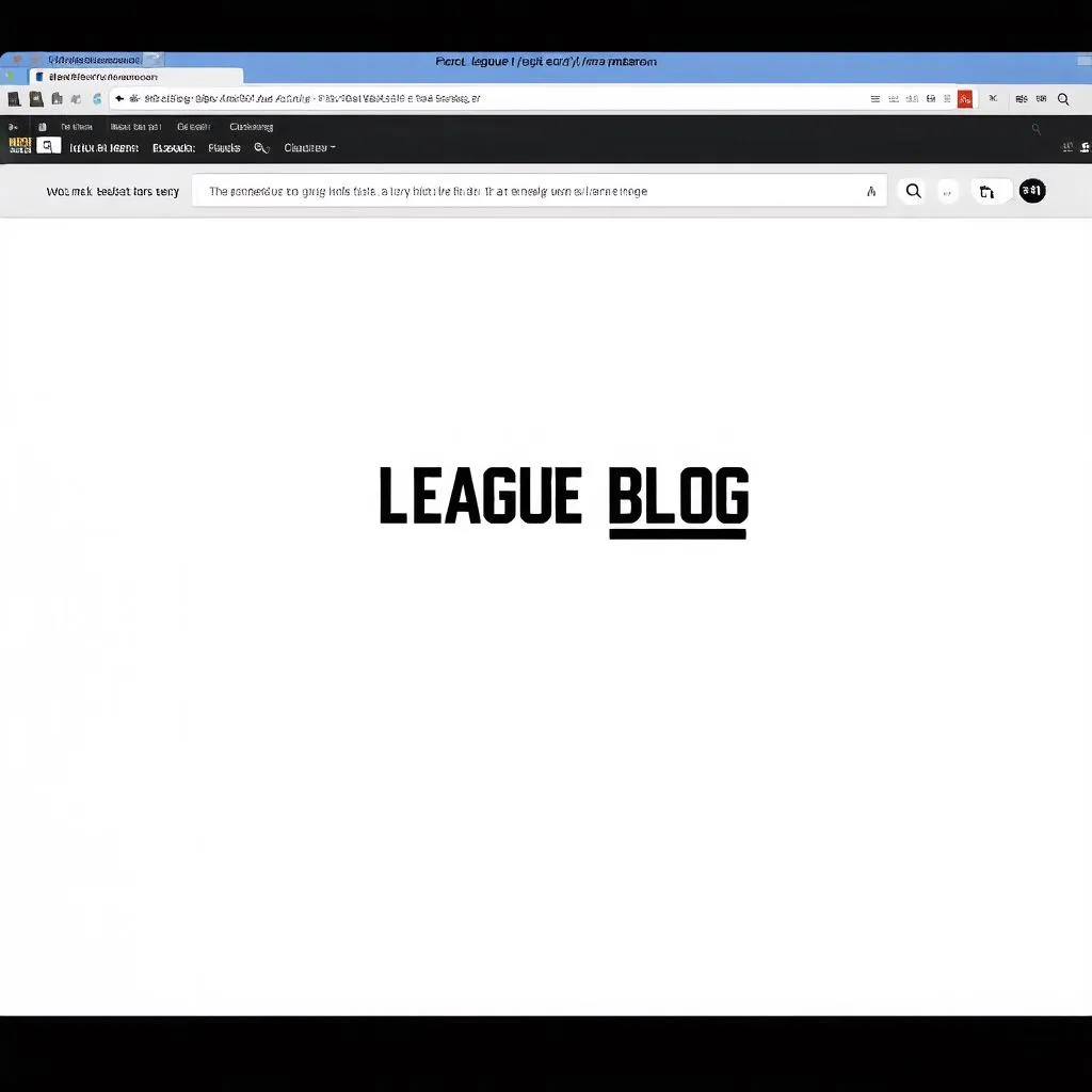 Website LEAGUE BLOG