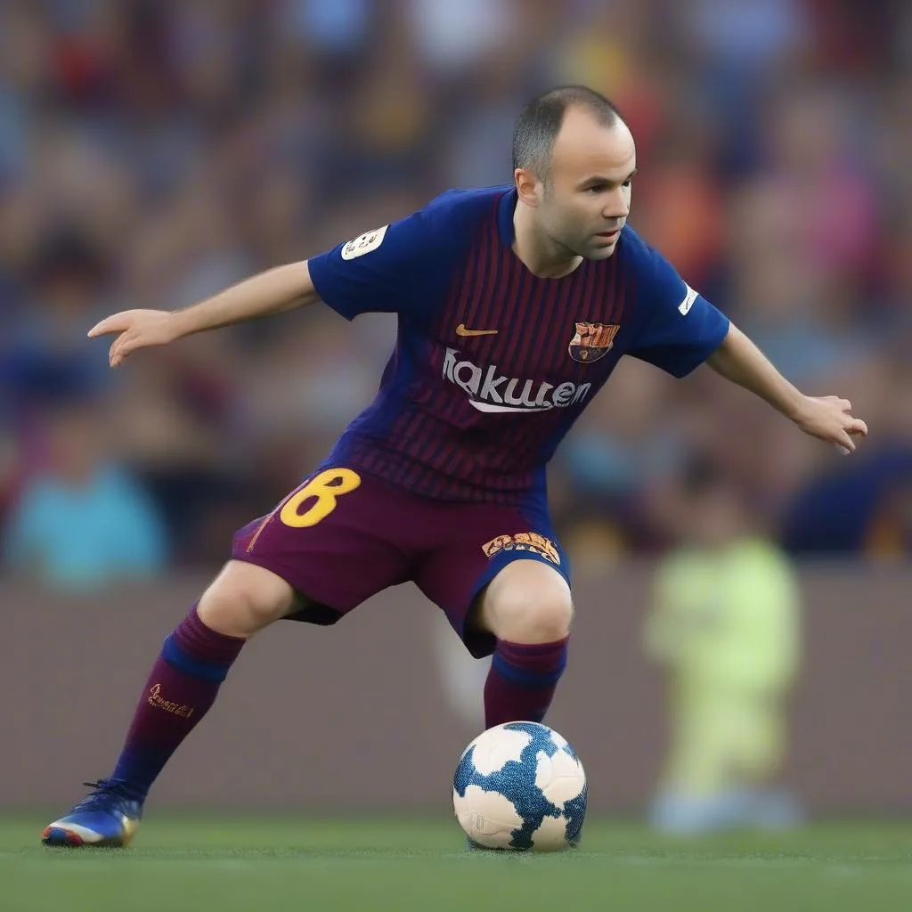 Huyền thoại Andres Iniesta trong màu áo Barcelona