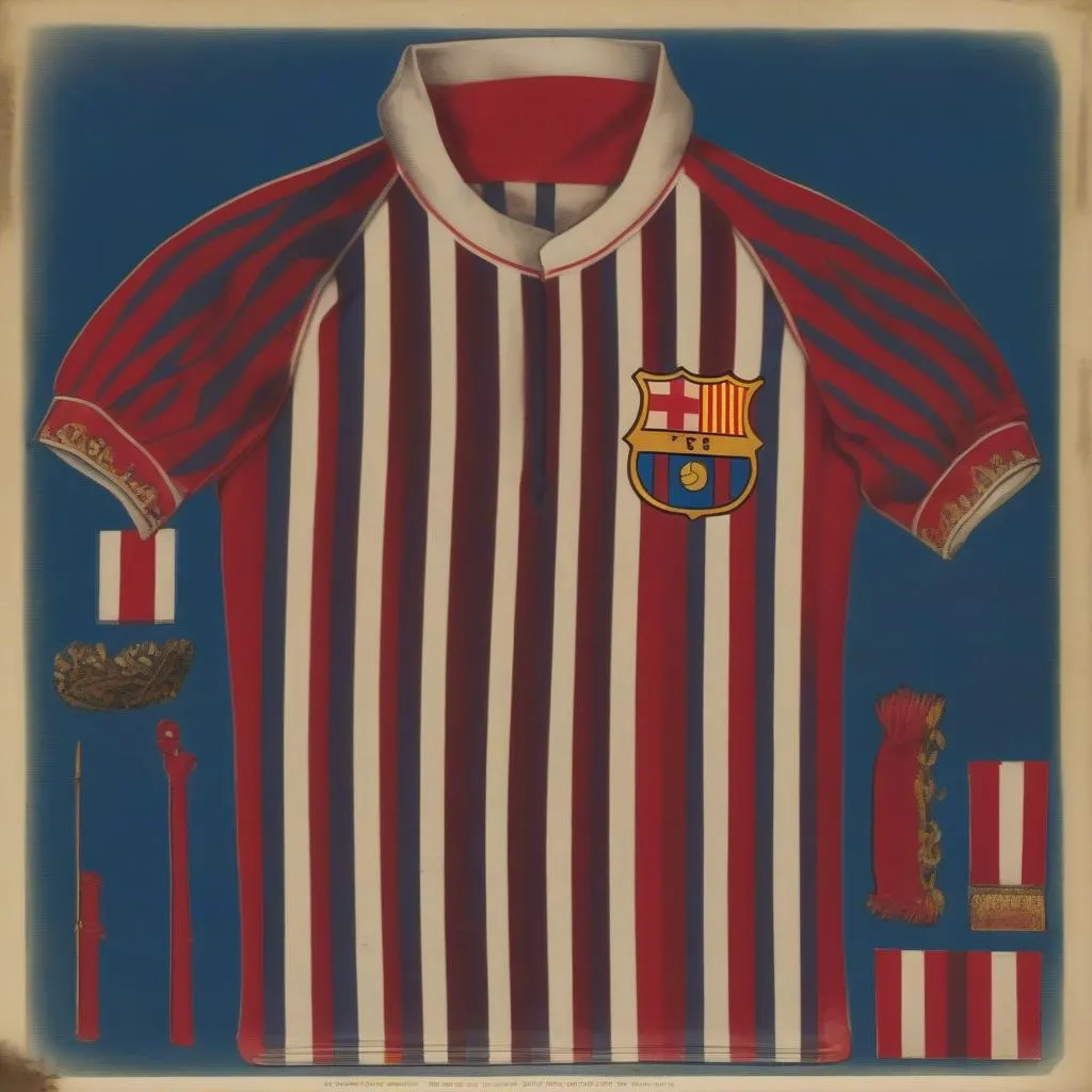 Áo đấu đầu tiên của Barcelona năm 1899