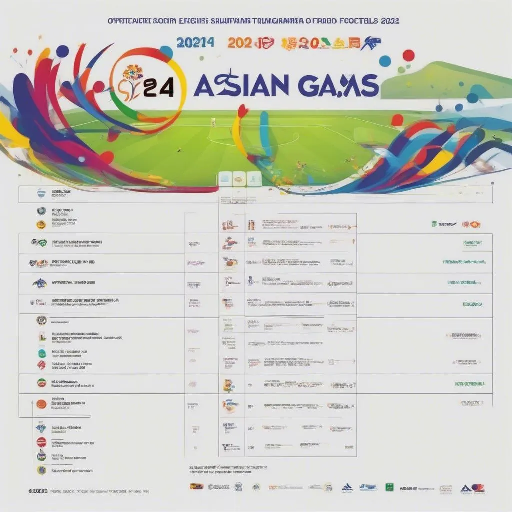 Lịch thi đấu giải đấu Asiad 2024