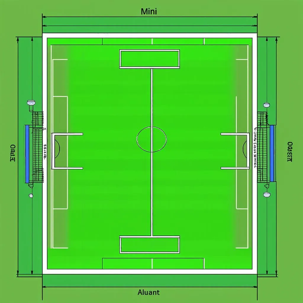 Bản vẽ sân bóng đá mini cỏ nhân tạo