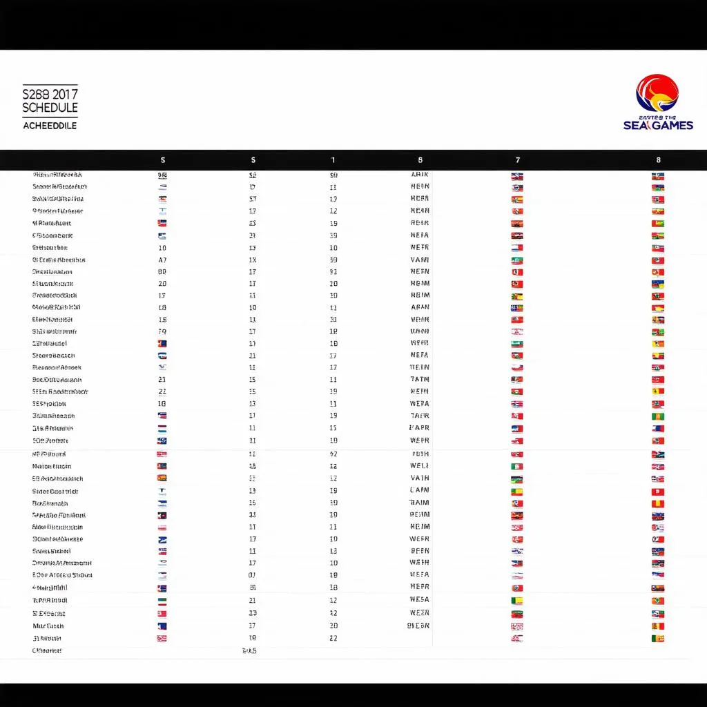 Bảng thi đấu bóng đá SEA Games 29