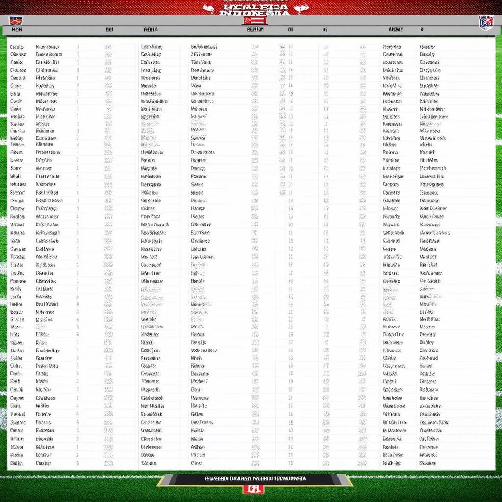 Bảng xếp hạng bóng đá Indonesia