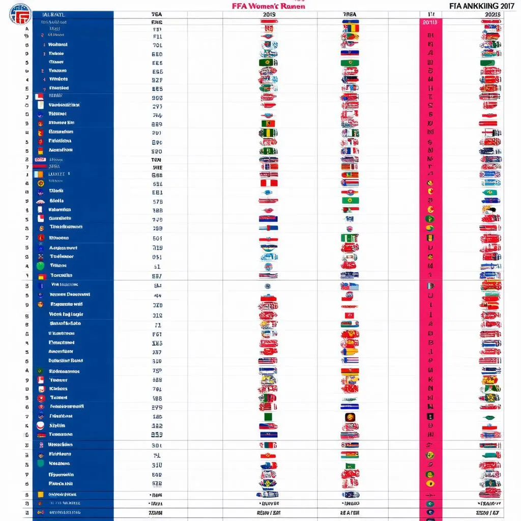 Bảng xếp hạng bóng đá nữ thế giới năm 2017