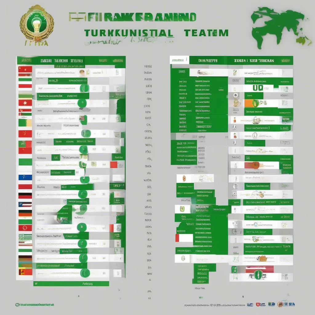 Bảng xếp hạng bóng đá nước Turkmenistan cập nhật mới nhất