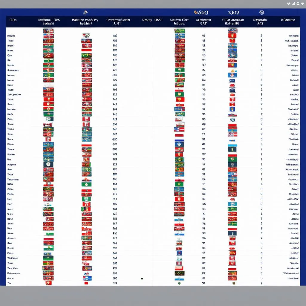 Bảng xếp hạng bóng đá quốc tế
