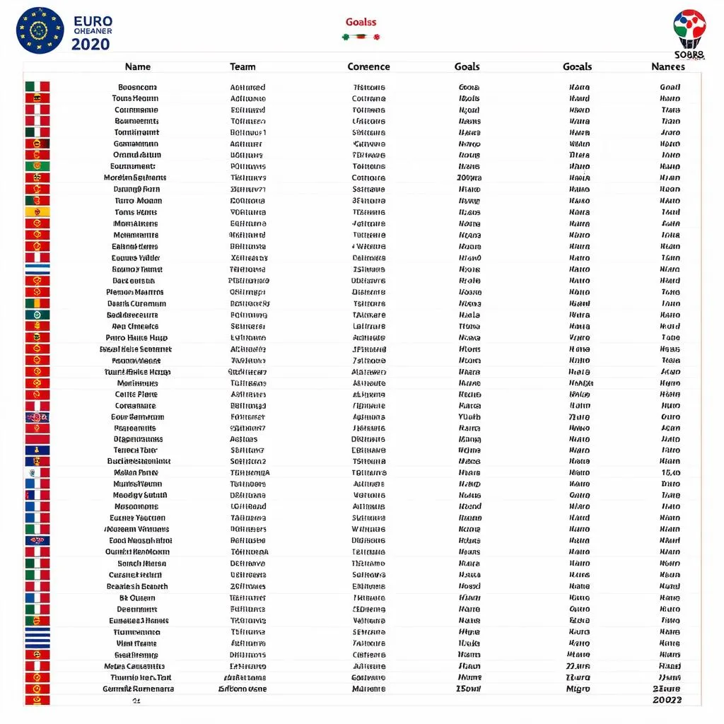 Bảng xếp hạng Euro 2020