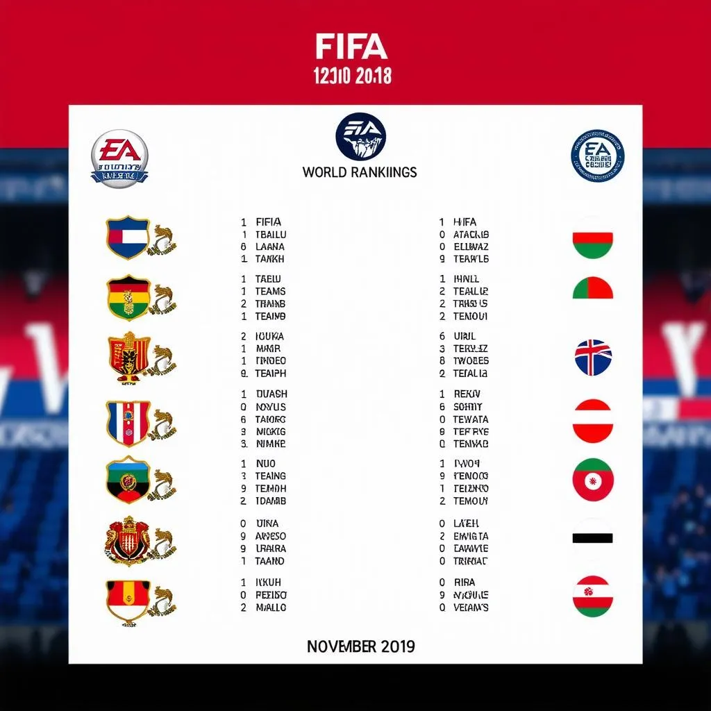 Bảng xếp hạng FIFA tháng 11 năm 2019