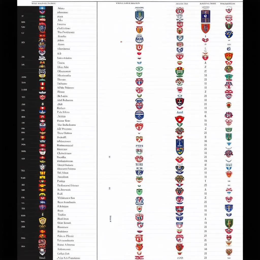 bảng xếp hạng serie a