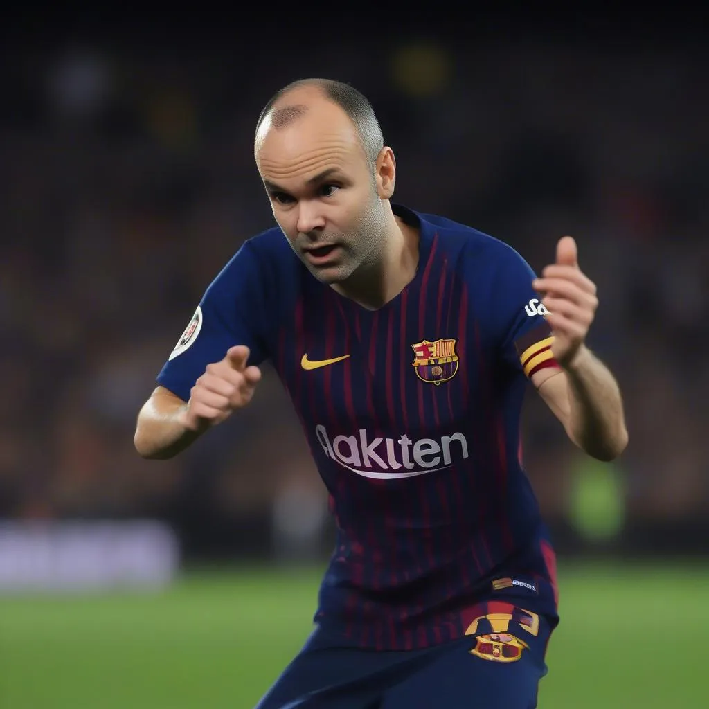 Iniesta thi đấu cho Barcelona