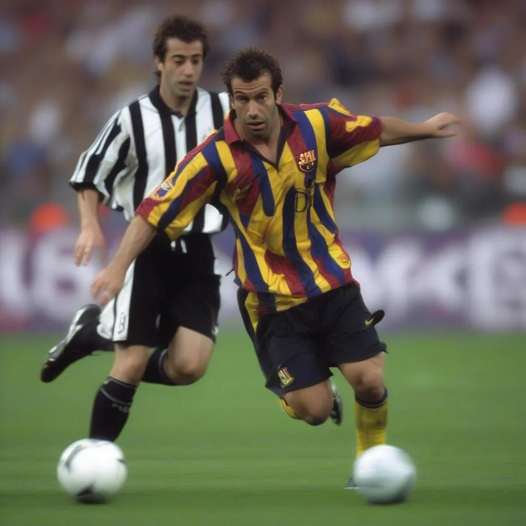 Hình ảnh Alessandro Del Piero trong trận đấu Barcelona vs Juventus năm 2005