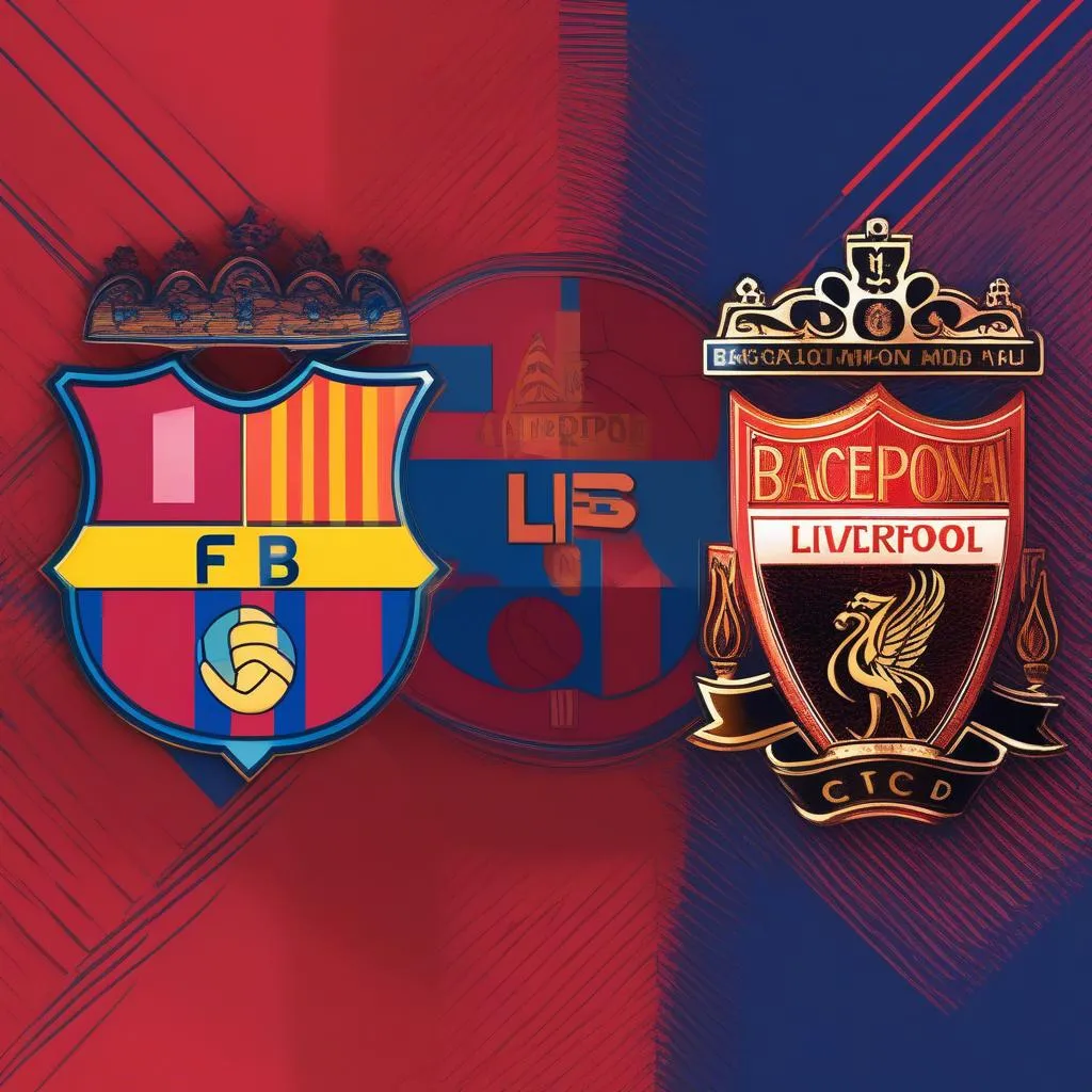 Barcelona-Liverpool logos