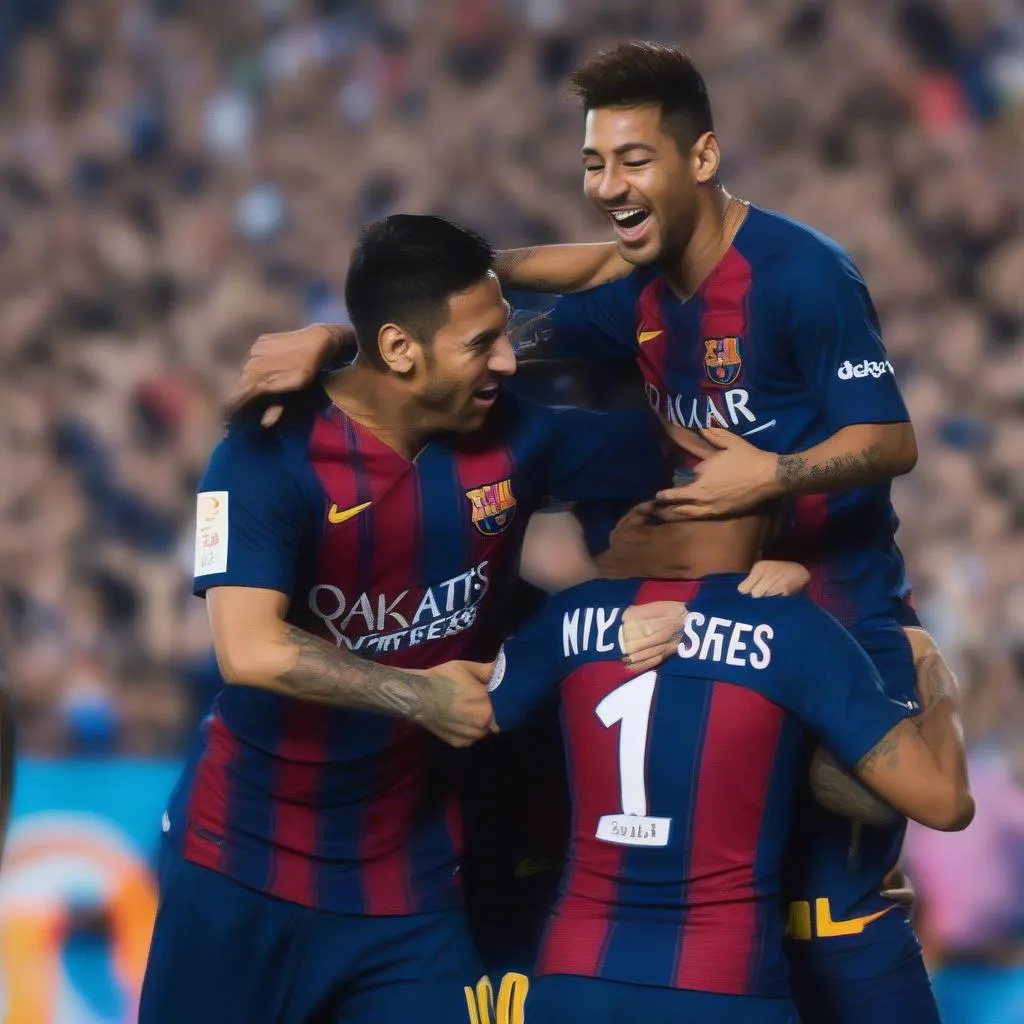 Messi, Neymar, and Suarez - Barcelona's legendary trio