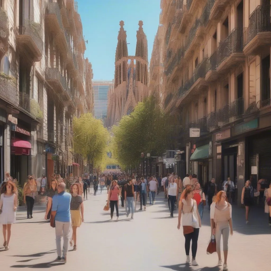 Street scene in Barcelona