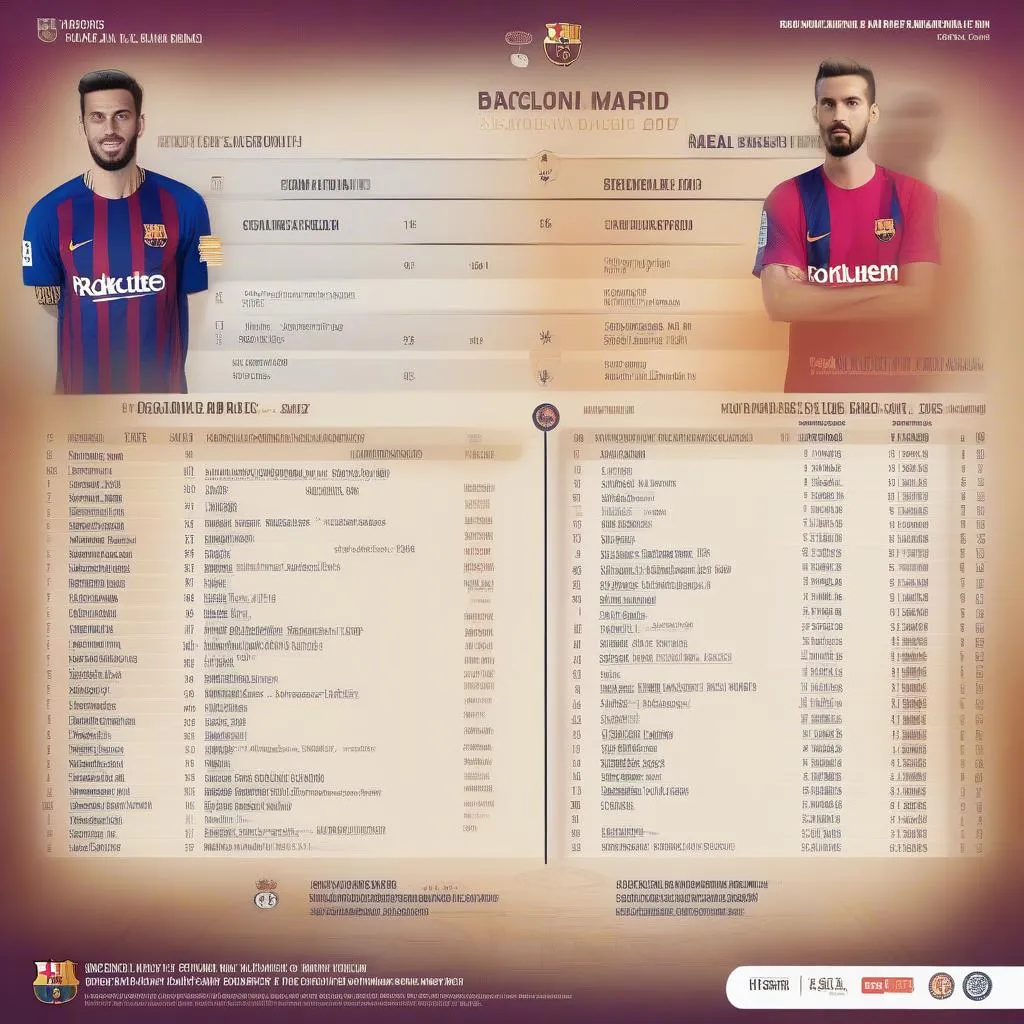 Lịch thi đấu Barcelona vs Real Madrid