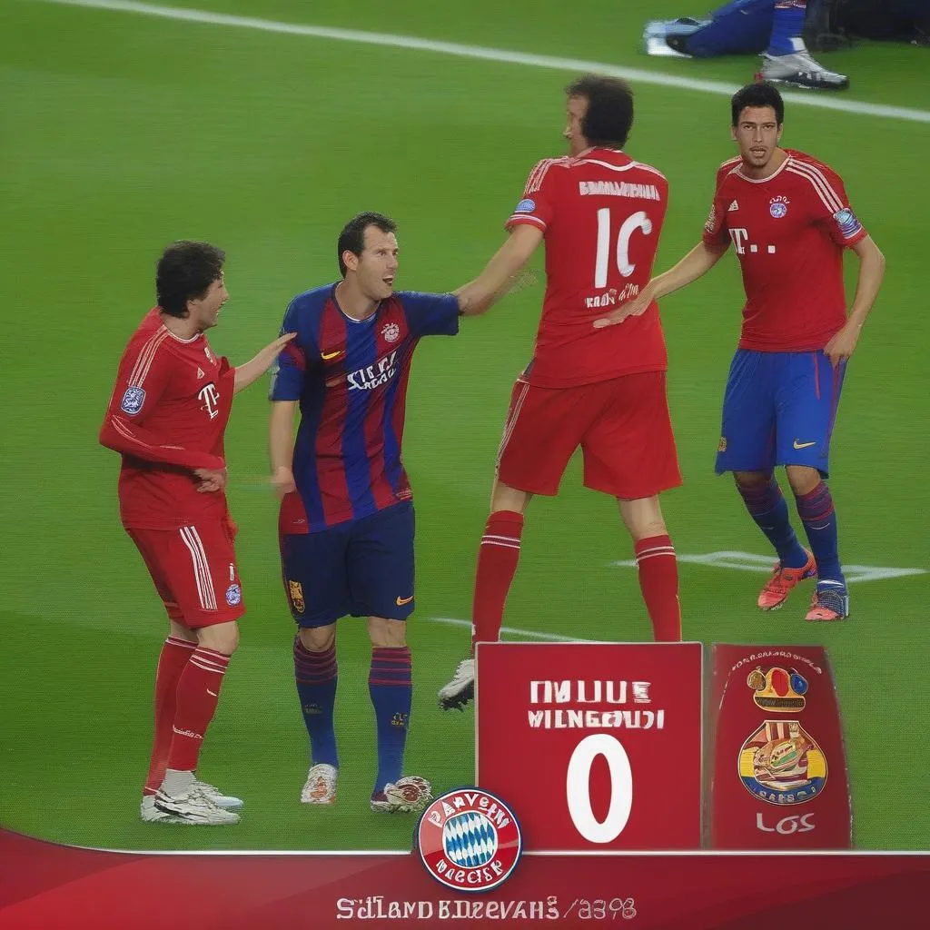 Hình ảnh về trận đấu giữa Bayern Munich và Barcelona tại Champions League 2013 lượt về