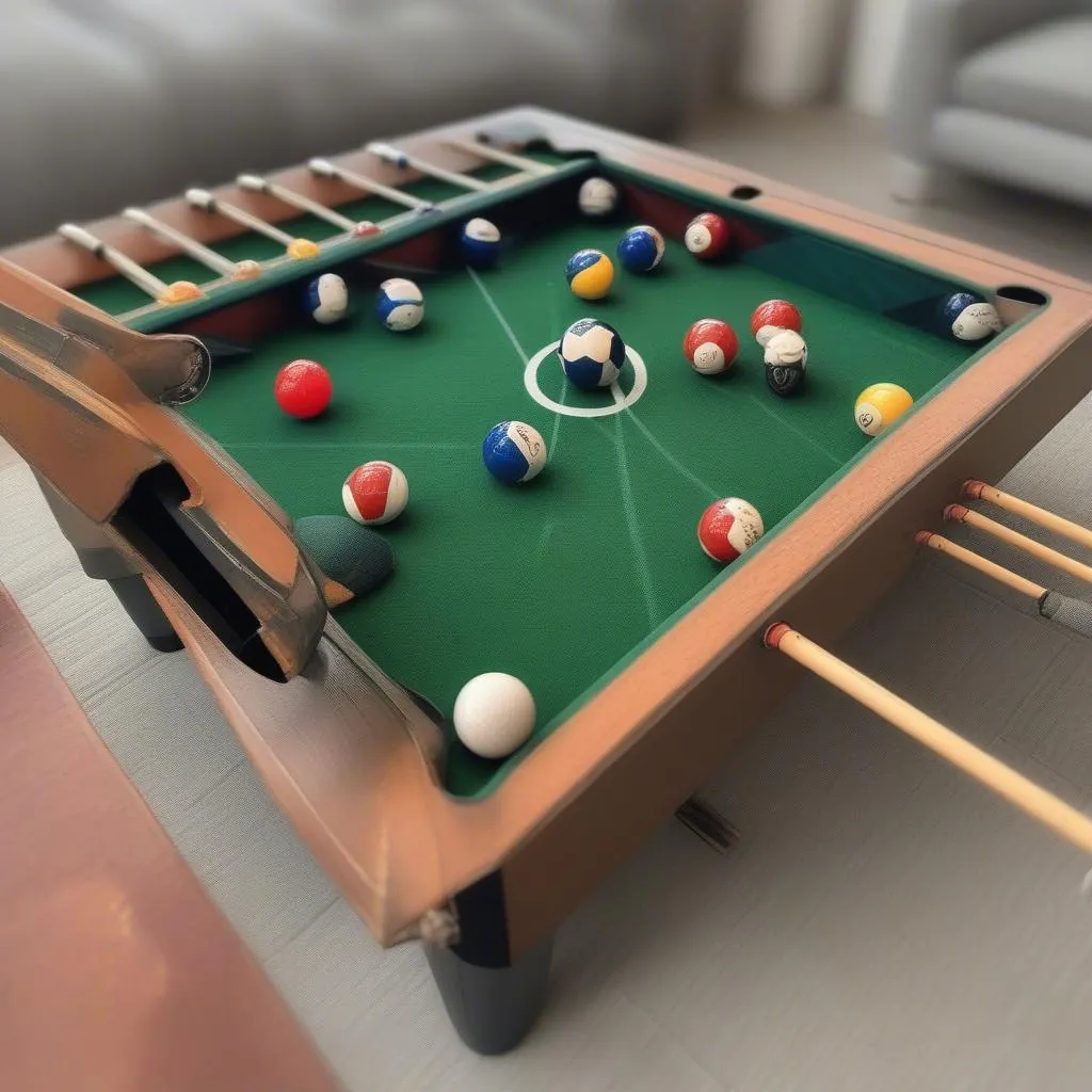 bộ billiard đá bóng, bàn bóng đá mini, trò chơi giải trí