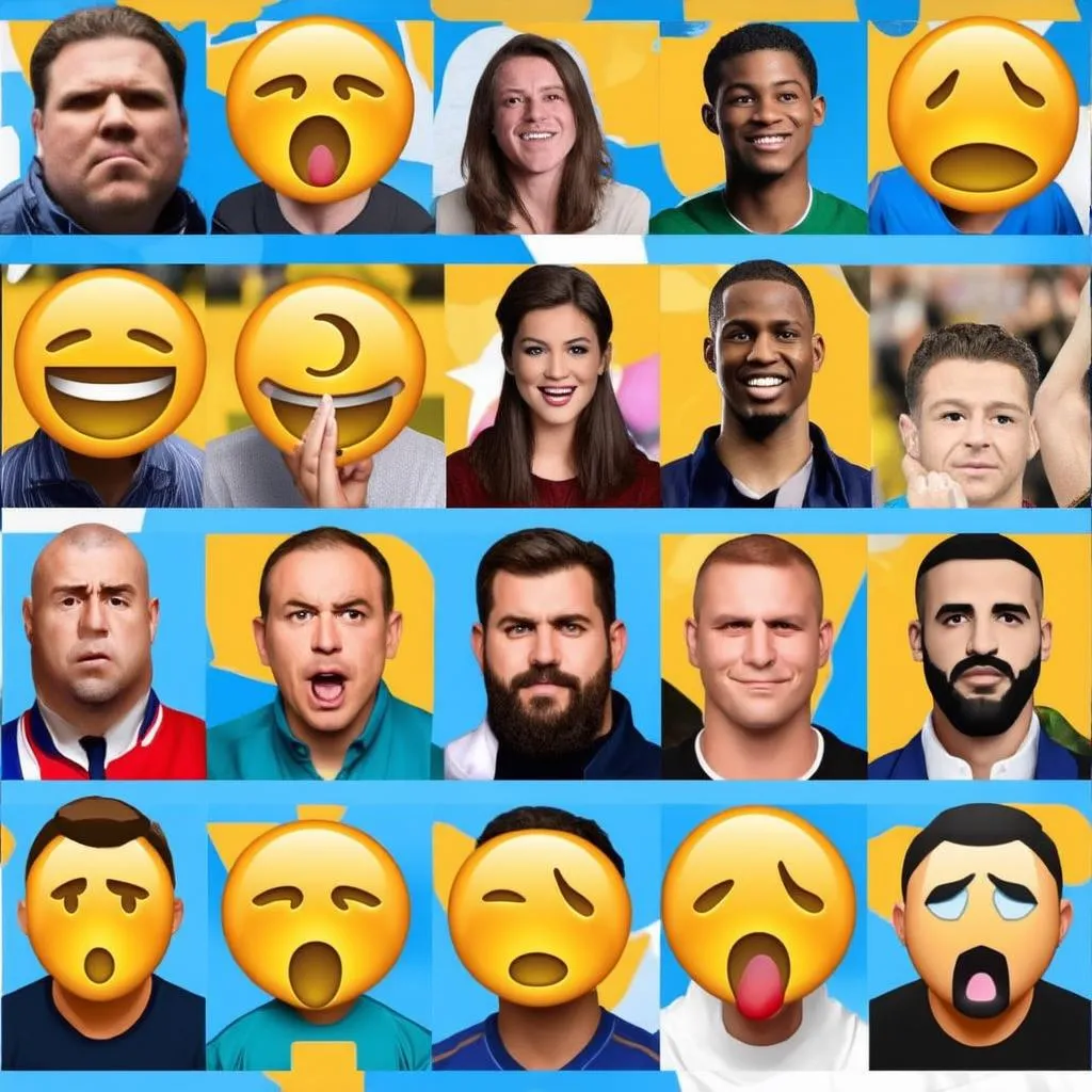 Bóng đá emoji thể hiện cảm xúc