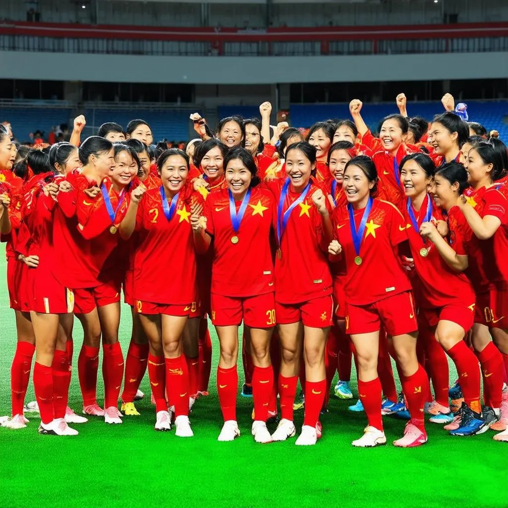 Bóng đá nữ Việt Nam giành Huy chương vàng SEA Games