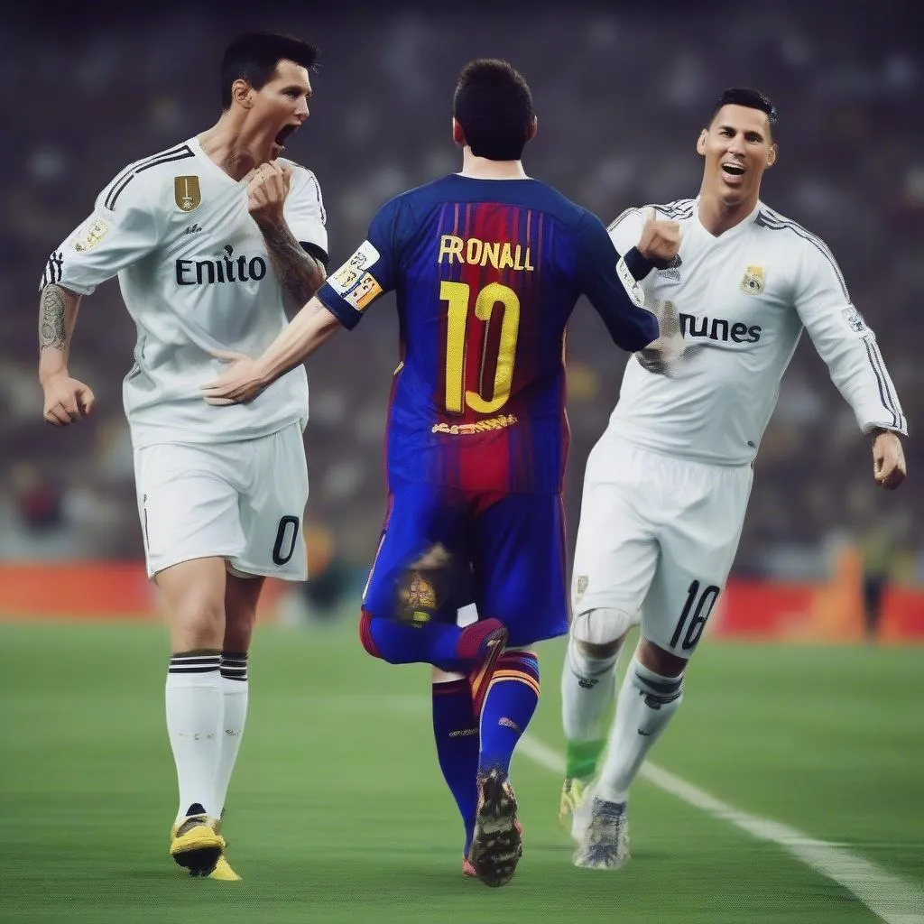 Cười nghiêng ngả với pha troll Messi và Ronaldo