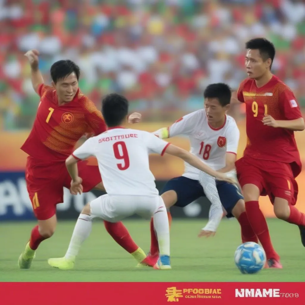 Hình ảnh về đội tuyển bóng đá Việt Nam thi đấu tại SEA Games