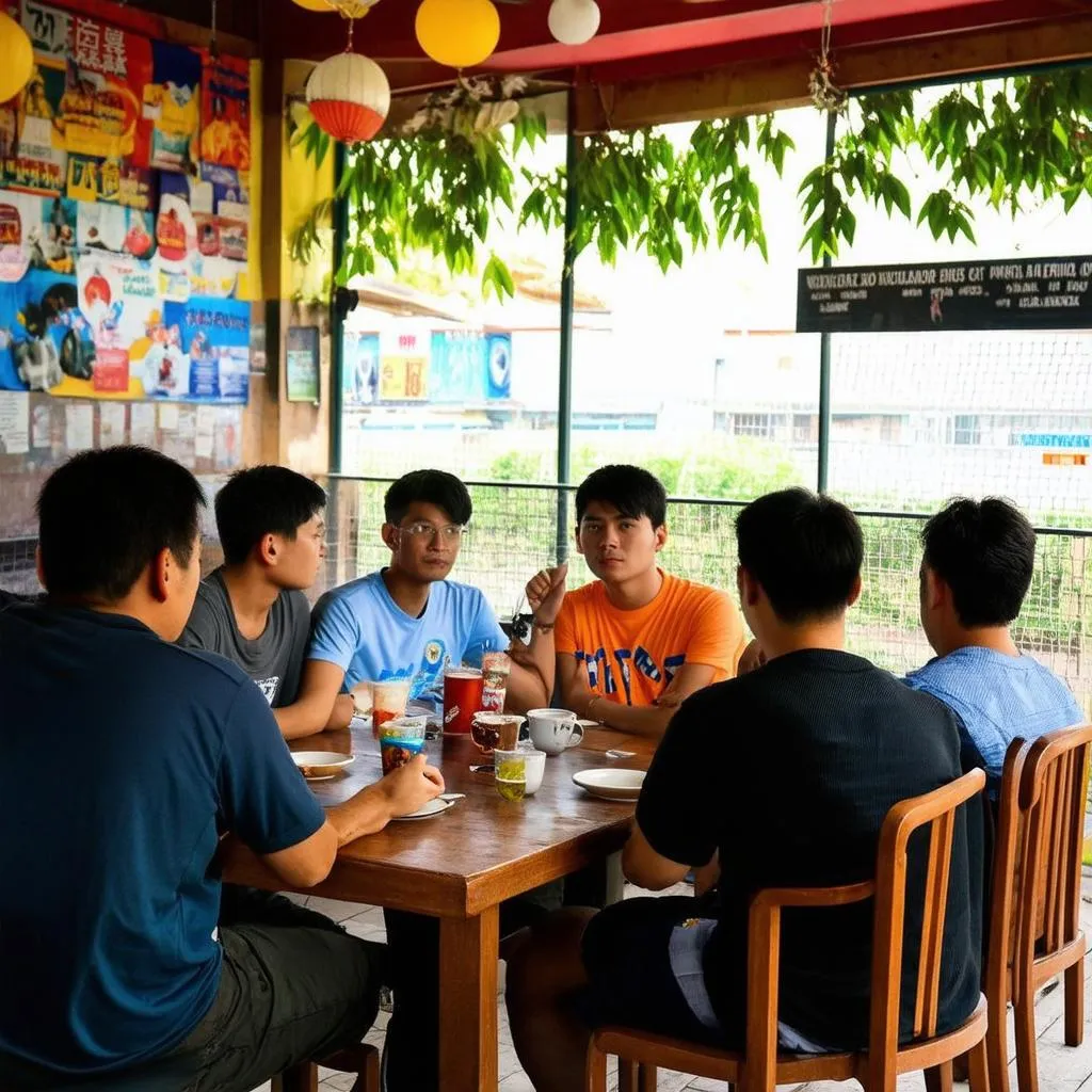 Cafe bóng đá khu vực Linh Đàm