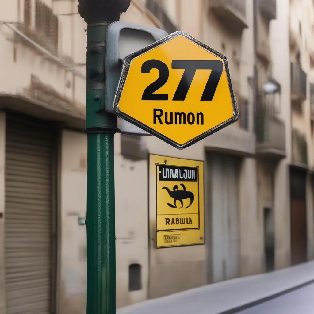 Biển báo đường phố Calle Juan Ramon Jimenez 27 Rubí Barcelona