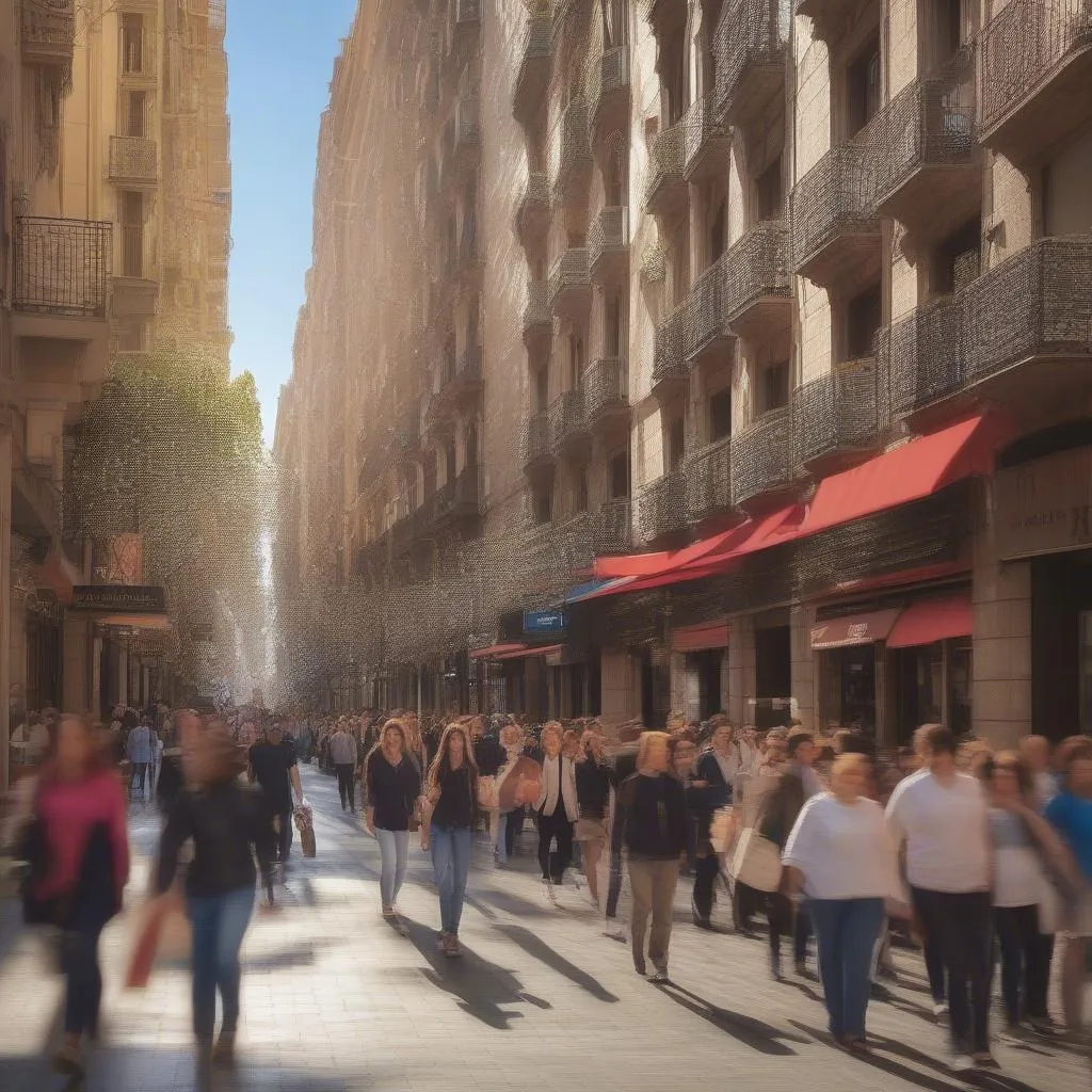 Carrer Valencia Barcelona: A vibrant shopping street