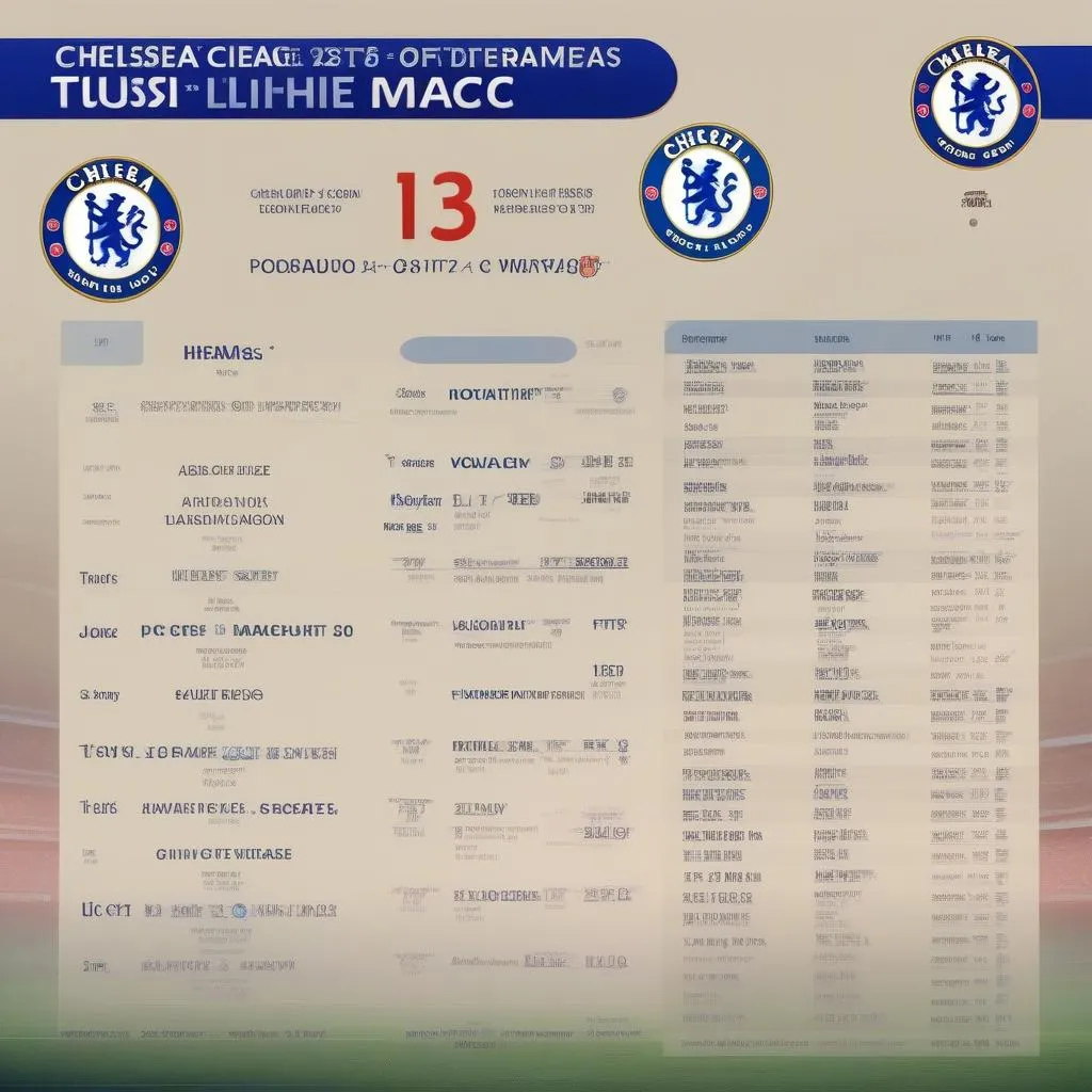 Lịch thi đấu trực tiếp trận Chelsea vs đối thủ tối nay - Cập nhật thông tin mới nhất về lịch thi đấu trận đấu