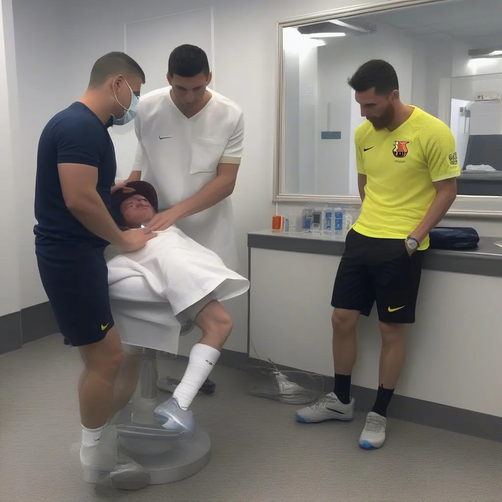 Clinic-center-barcelona-Messi-Ronaldo