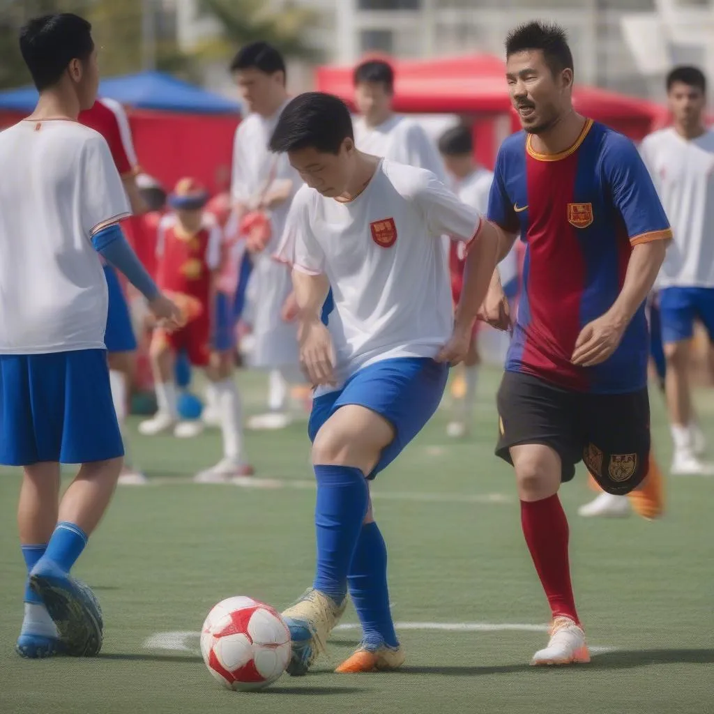 Clinic-center-barcelona-vietnam-football-players