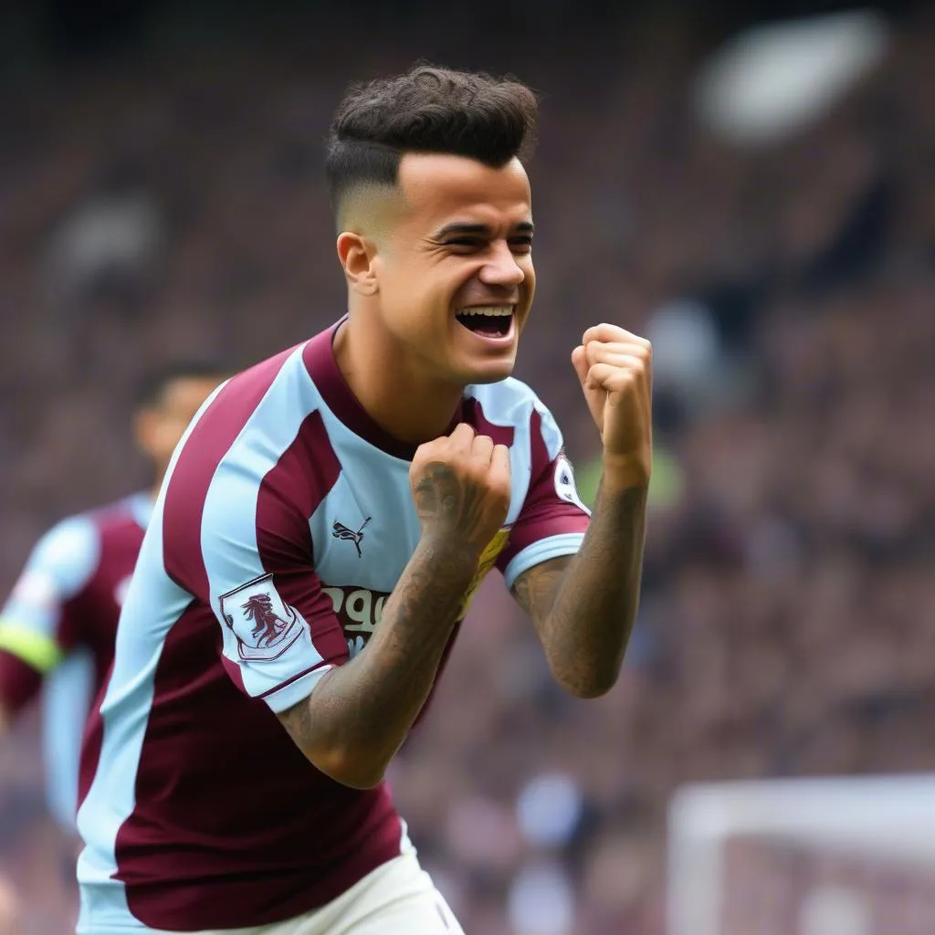 Coutinho thi đấu cho Aston Villa năm 2022