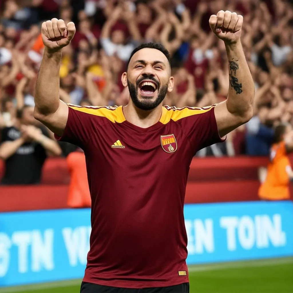 Fan AS Roma mặc áo đội