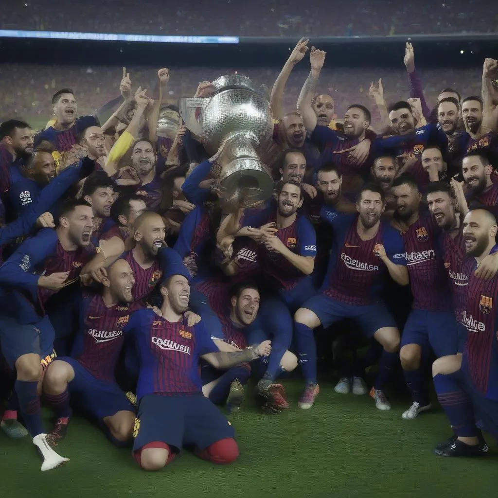 FC Barcelona nâng cao chiếc cúp Copa del Rey 2017