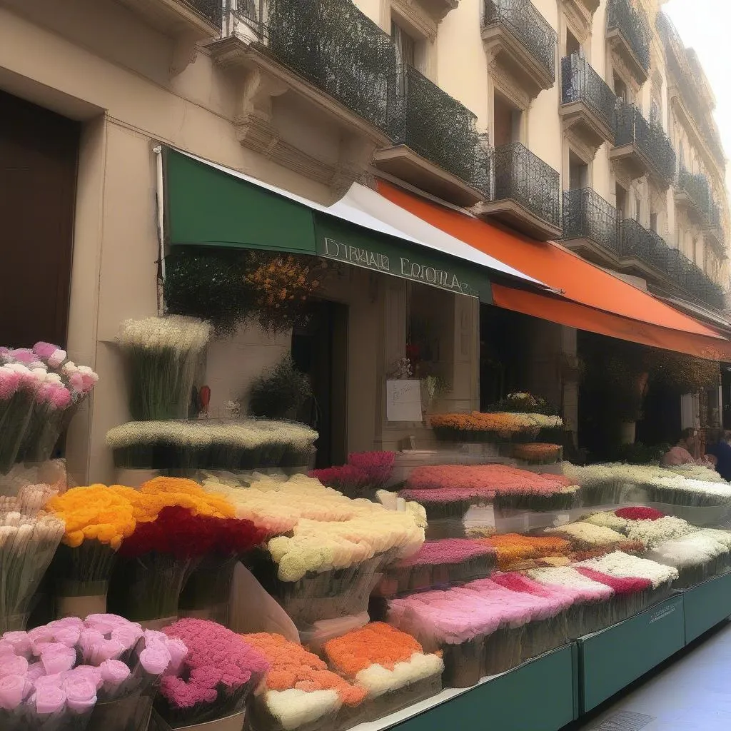 Hoa tươi đẹp tại Floristeria Calle Valencia Barcelona