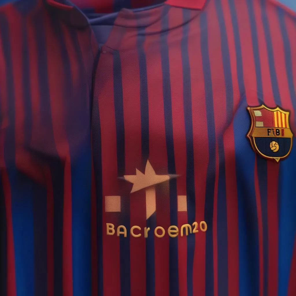 Áo đấu Barcelona 2020 với font chữ mới