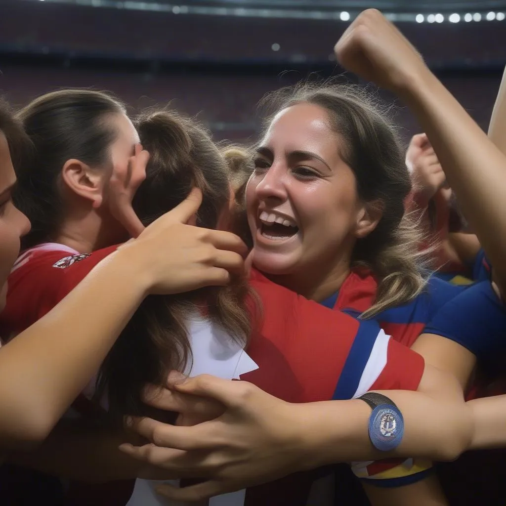 Francesca Barcelona in her last game, scoring the winning goal