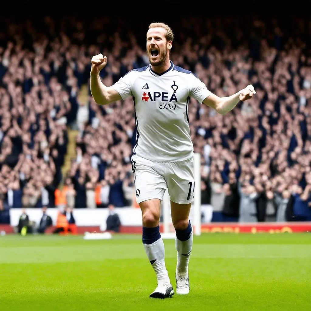 Harry Kane ăn mừng bàn thắng