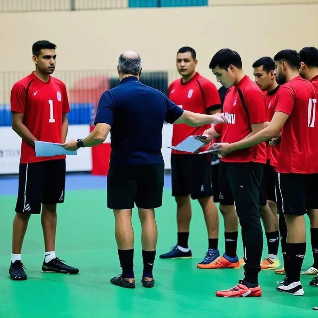 Hình ảnh huấn luyện viên bóng đá futsal