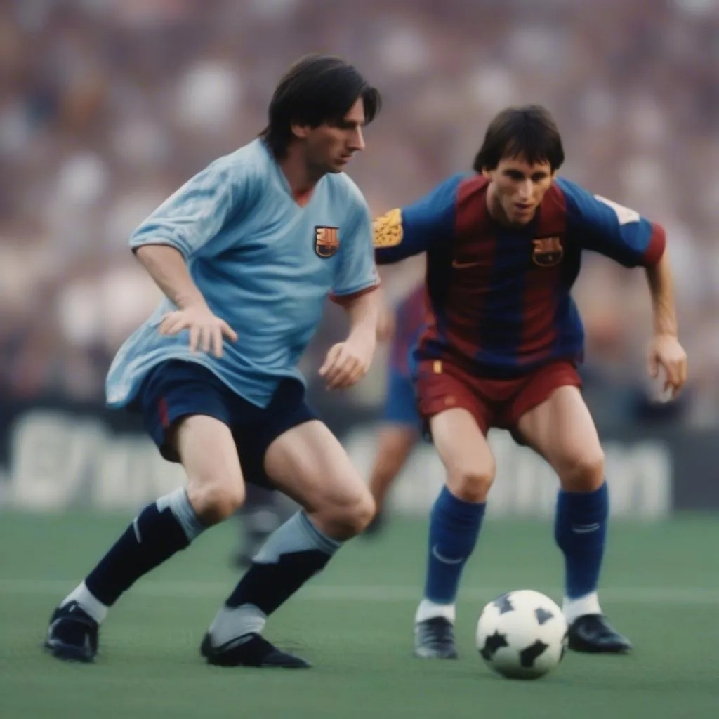 Icon player Barcelona huyền thoại - Messi và Cruyff