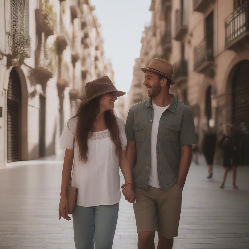 image-02|barcelona|A couple enjoying their time in Barcelona