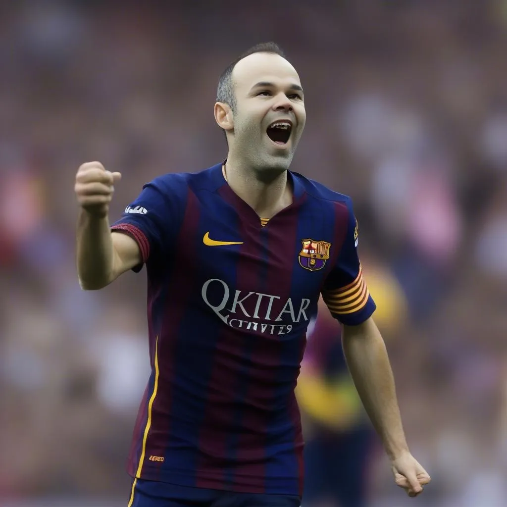 Iniesta trong màu áo Barcelona