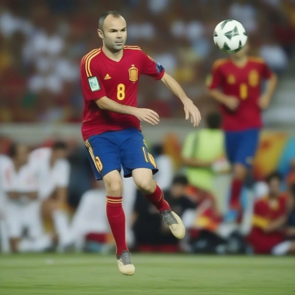 Iniesta thi đấu cho đội tuyển Tây Ban Nha