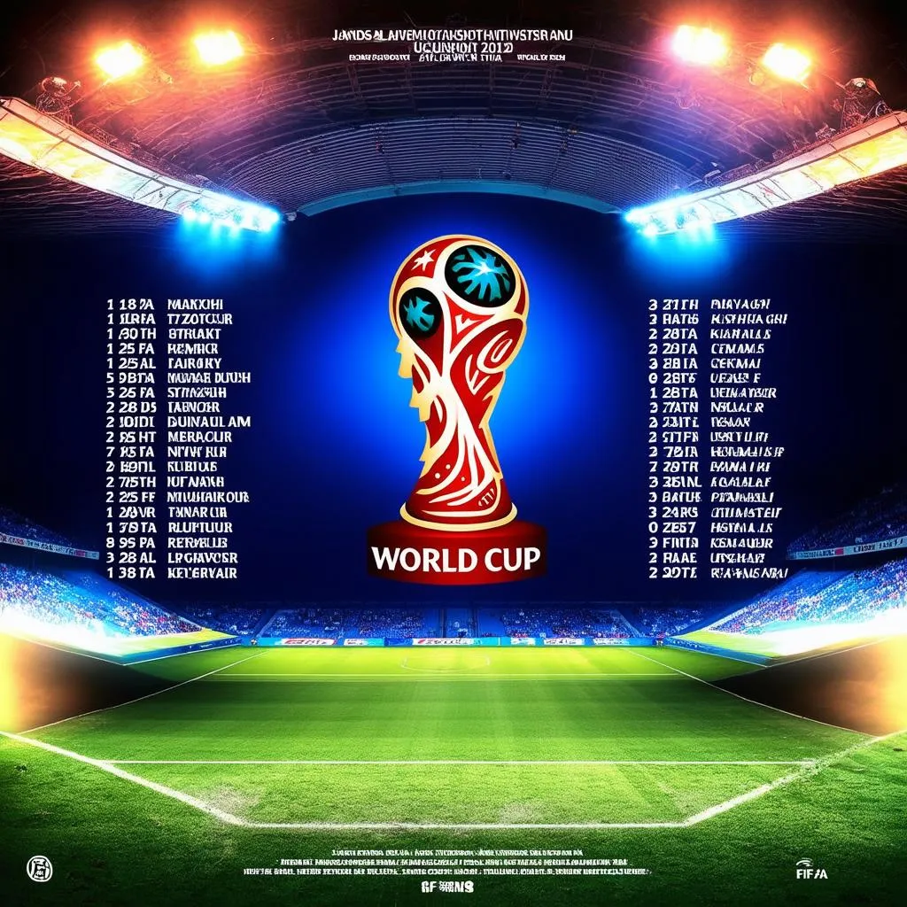 Lịch phát sóng bóng đá World Cup hôm nay