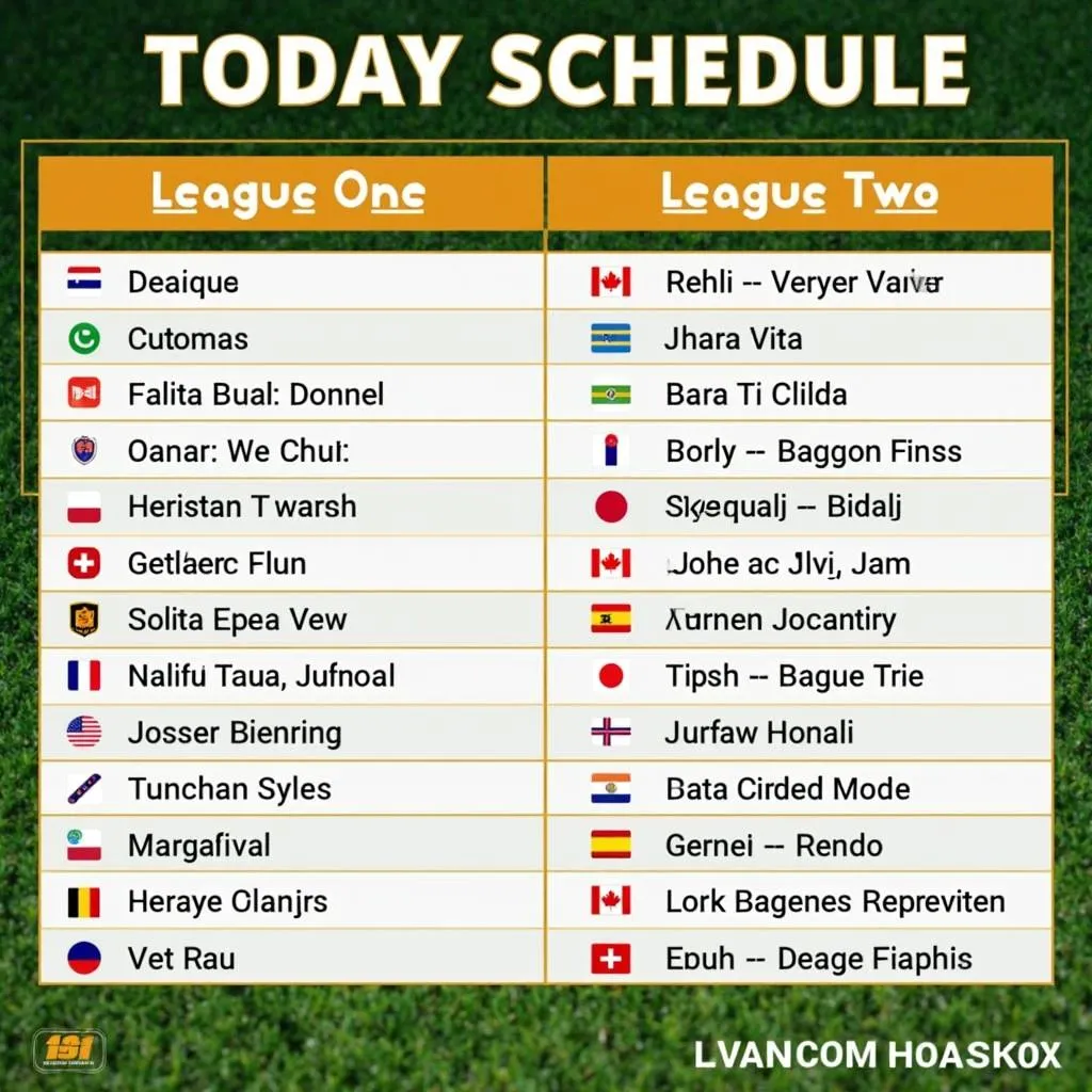 Lịch thi đấu bóng đá League One và League Two hôm nay