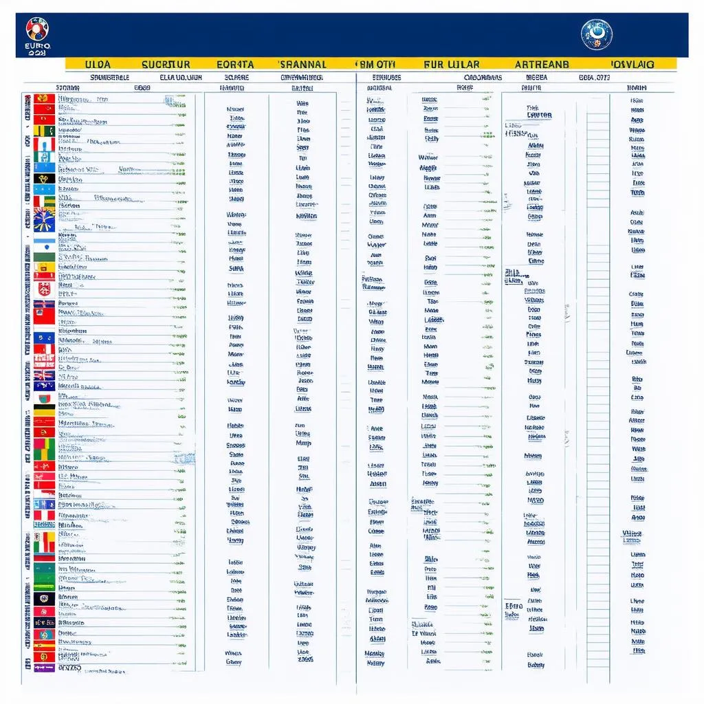 Lịch thi đấu bóng đá Euro 2020