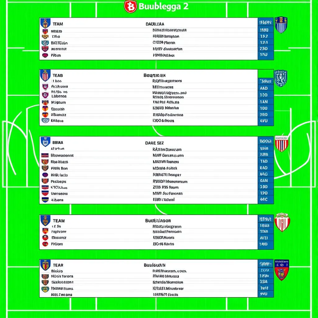 Lịch thi đấu Bundesliga 2