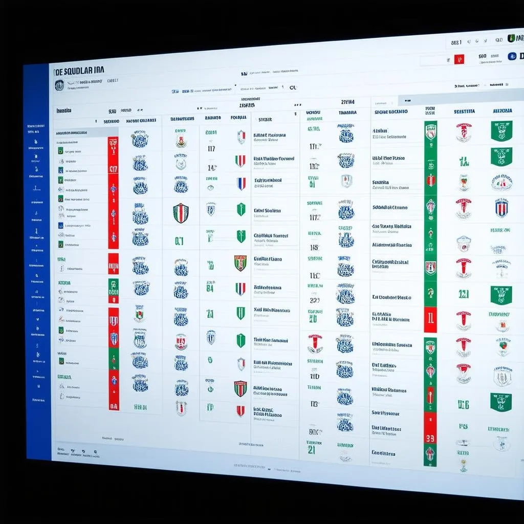 Lịch thi đấu bóng đá Italia